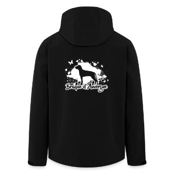 BRAQUE D AUVERGNE Hunderasse Hunde Wilsigns - Recycelte Männer Softshell-Jacke von Stanley/Stella - Schwarz - Hinten - AI Model Male 185 light (185cm)