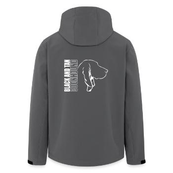 BLACK AND TAN COONHOUND Profile Dogs Dog Wilsigns - Men’s Recycled Softshell Jacket by Stanley/Stella - anthracite - Back - AI Model Male 185 light (185cm)