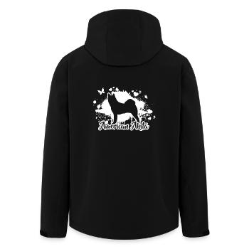AMERICAN AKITA Hunde Hund Wilsigns - Recycelte Männer Softshell-Jacke von Stanley/Stella - Schwarz - Hinten - AI Model Male 185 light (185cm)