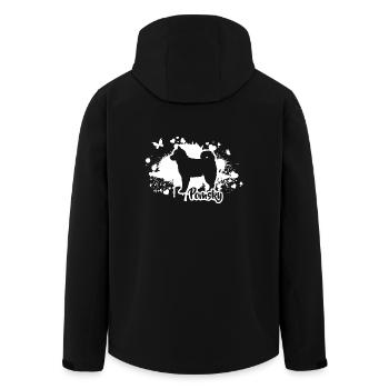 POMSKY Dog Dog Dogs Wilsigns - Men’s Recycled Softshell Jacket by Stanley/Stella - black - Back - AI Model Male 185 light (185cm)