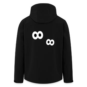 Augen - Recycelte Männer Softshell-Jacke von Stanley/Stella - Schwarz - Hinten - AI Model Male 185 light (185cm)