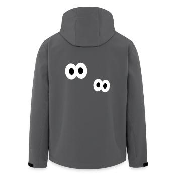 eyes - Men’s Recycled Softshell Jacket by Stanley/Stella - anthracite - Back - AI Model Male 185 light (185cm)