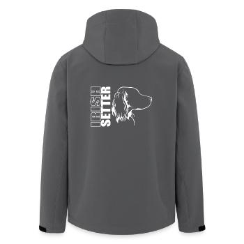 IRISH SETTER Profile Dogs Dog Wilsigns - Men’s Recycled Softshell Jacket by Stanley/Stella - anthracite - Back - AI Model Male 185 light (185cm)