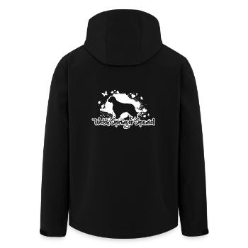 WELSH SPRINGER SPANIEL Dog breed Dogs Wilsigns - Men’s Recycled Softshell Jacket by Stanley/Stella - black - Back - AI Model Male 185 light (185cm)
