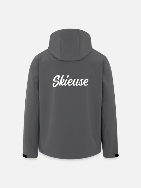 Skieuse - Veste softshell homme en polyester recyclé Stanley/Stella - noir