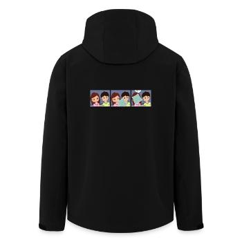 Couple life 1 - Men’s Recycled Softshell Jacket by Stanley/Stella - black - Back - AI Model Male 185 light (185cm)