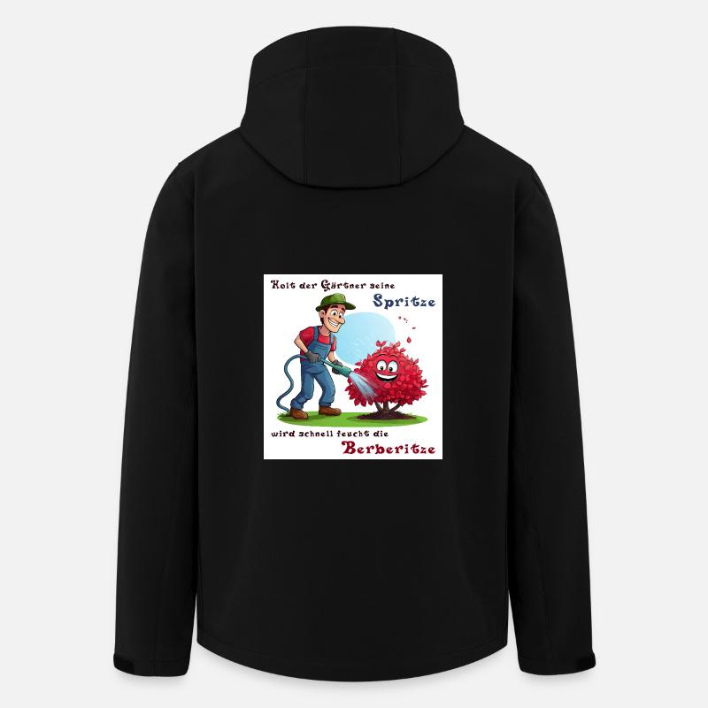 Holt der Gärtner seine Spritze - Recycelte Männer Softshell-Jacke von Stanley/Stella - Schwarz