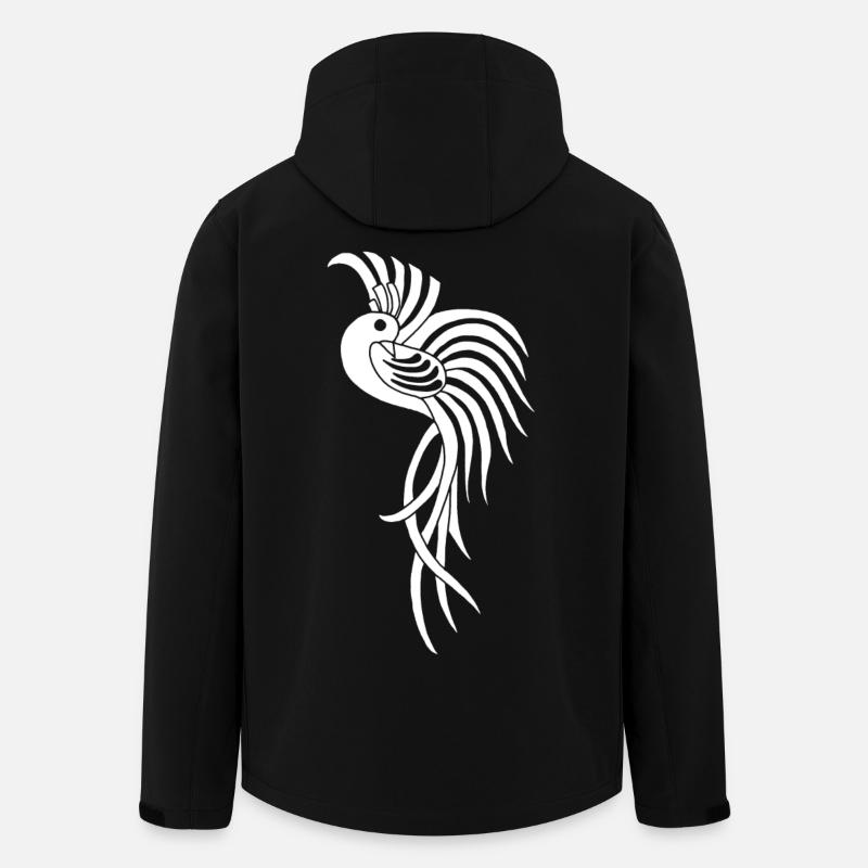 Weißer Paradiesvogel - Recycelte Männer Softshell-Jacke von Stanley/Stella - Schwarz