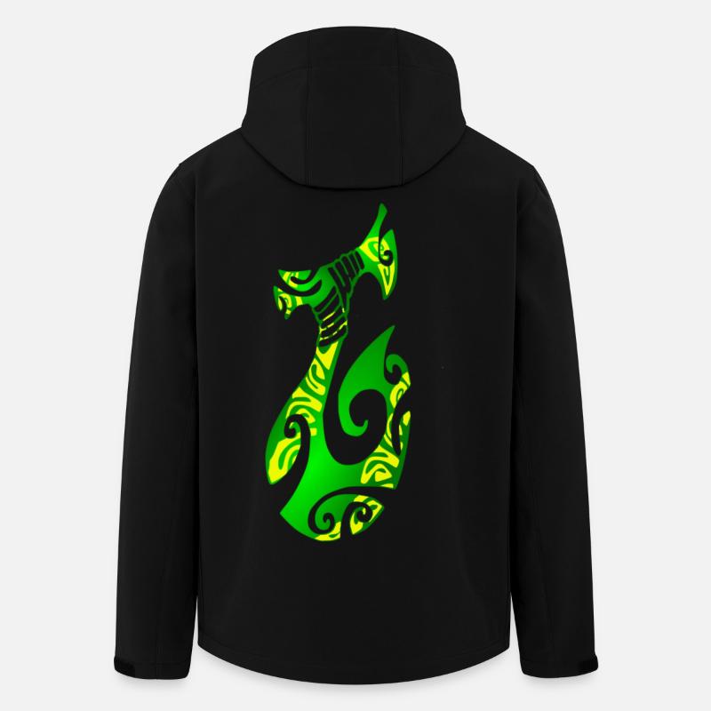 MATAU - Green (polynesian hook) - Men’s Recycled Softshell Jacket by Stanley/Stella - black