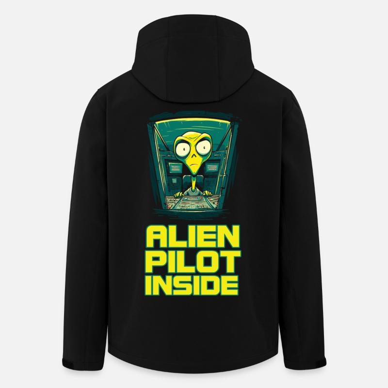 Alien on Board - Recycelte Männer Softshell-Jacke von Stanley/Stella - Schwarz