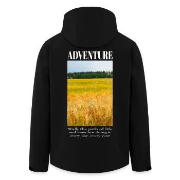 Aventure dans le champ de blé - Veste softshell homme en polyester recyclé Stanley/Stella - noir - Dos - AI Model Male 185 light (185cm)
