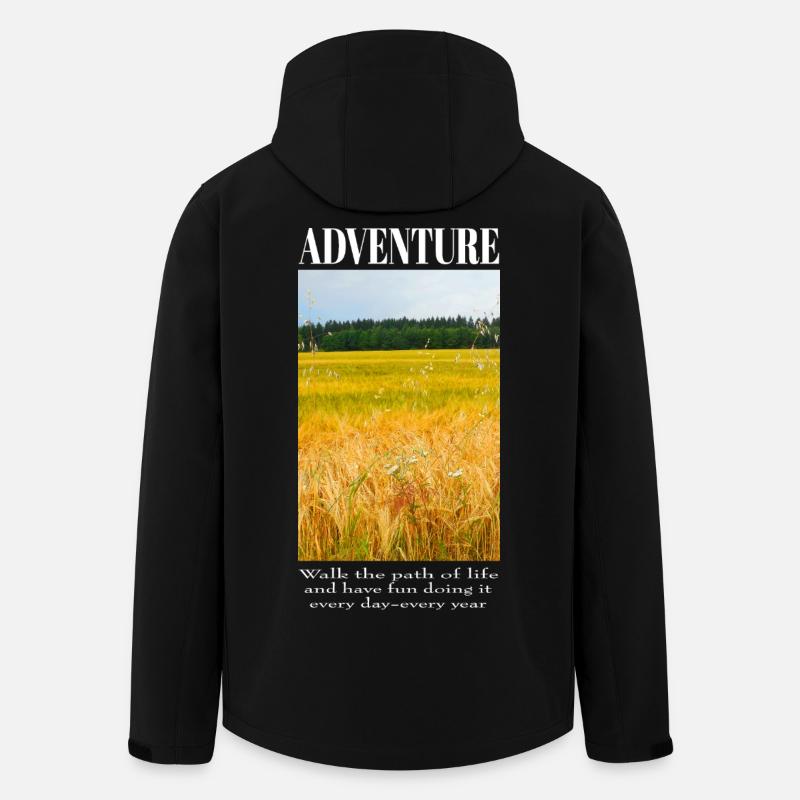 Abenteuer im Weizenfeld - Recycelte Männer Softshell-Jacke von Stanley/Stella - Schwarz