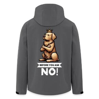 Before You Ask Golden Retriever Goldie Goldies - Recycelte Männer Softshell-Jacke von Stanley/Stella - Schwarz - Hinten - AI Model Male 185 light (185cm)