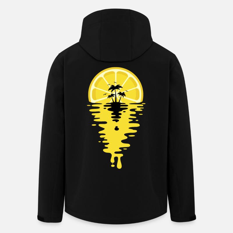 Sunset Lemon juice - Lemon Sunset - Men’s Recycled Softshell Jacket by Stanley/Stella - black