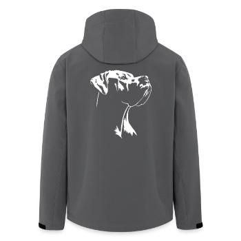 Dogue Argentino Silhouette Chien Chiens Wilsigns - Veste softshell homme en polyester recyclé Stanley/Stella - noir - Dos - AI Model Male 185 light (185cm)