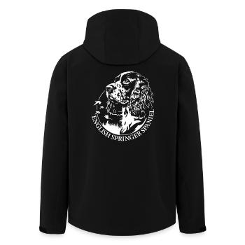 English Springer Spaniel Jagd Portrait Wilsigns - Recycelte Männer Softshell-Jacke von Stanley/Stella - Schwarz - Hinten - AI Model Male 185 light (185cm)