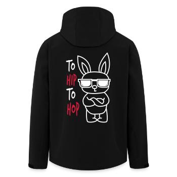 To Hip To Hop Easter - Men’s Recycled Softshell Jacket by Stanley/Stella - black - Back - AI Model Male 185 light (185cm)