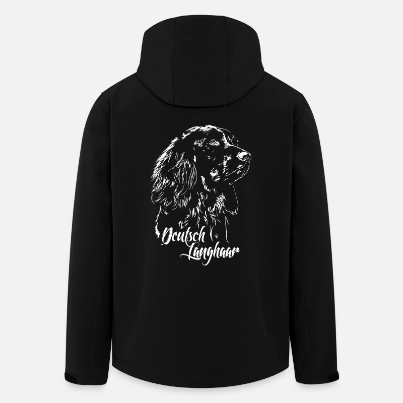 DEUTSCH LANGHAAR Jagdhund Jagdhunde Hunde Wilsigns - Recycelte Männer Softshell-Jacke von Stanley/Stella - Schwarz