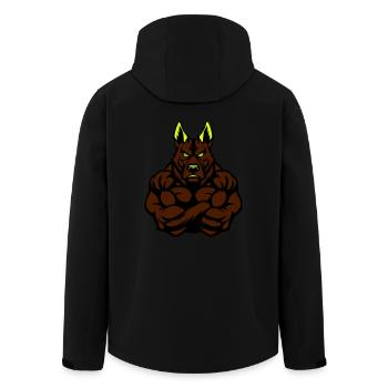 Dog Strong - Men’s Recycled Softshell Jacket by Stanley/Stella - black - Back - AI Model Male 185 light (185cm)