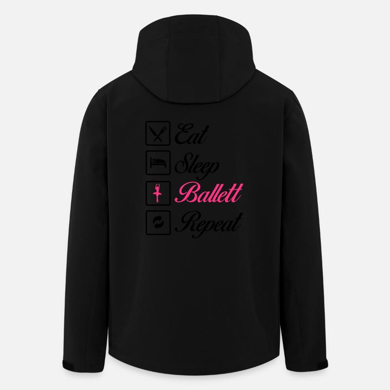 Ballet Repeat - Men’s Recycled Softshell Jacket by Stanley/Stella - black