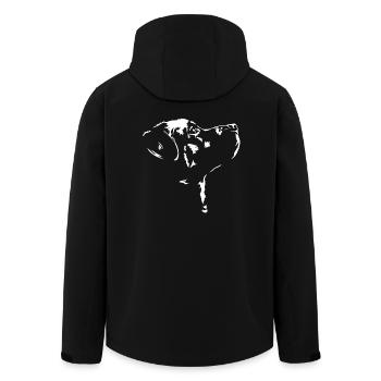 Rottweiler Silhouette Chien Chien Rottie Wilsigns - Veste softshell homme en polyester recyclé Stanley/Stella - noir - Dos - AI Model Male 185 light (185cm)