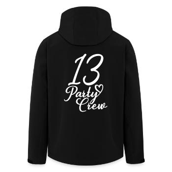 13 Party Crew 13th Birthday Party 13 Years Old - Men’s Recycled Softshell Jacket by Stanley/Stella - black - Back - AI Model Male 185 light (185cm)