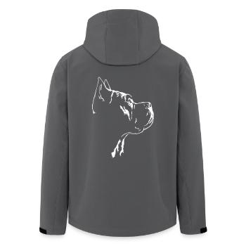 Cane Corso Dog Dogs Wilsigns - Men’s Recycled Softshell Jacket by Stanley/Stella - black - Back - AI Model Male 185 light (185cm)