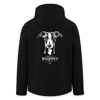 Whippet Dad Dogs Greyhound Greyhounds Wilsigns - Men’s Recycled Softshell Jacket by Stanley/Stella - black - Back - AI Model Male 185 light (185cm)