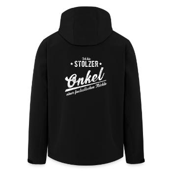 Stolzer Onkel einer fantastischen Nichte- Geschenk - Recycelte Männer Softshell-Jacke von Stanley/Stella - Schwarz - Hinten - AI Model Male 185 light (185cm)
