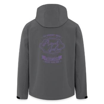 Du kannst die Friseurin nicht aus mir holen - Recycelte Männer Softshell-Jacke von Stanley/Stella - Schwarz - Hinten - AI Model Male 185 light (185cm)