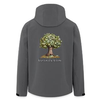 Money Tree Design - Go for the Grow - Men’s Recycled Softshell Jacket by Stanley/Stella - black - Back - AI Model Male 185 light (185cm)