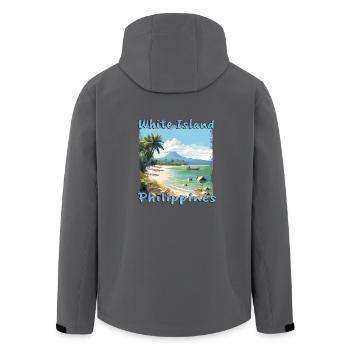 White Island Beach Philippines vacation beach - Men’s Recycled Softshell Jacket by Stanley/Stella - black - Back - AI Model Male 185 light (185cm)