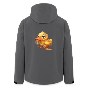 Tollpatschige Ente Süß mit Spaghetti - Recycelte Männer Softshell-Jacke von Stanley/Stella - Schwarz - Hinten - AI Model Male 185 light (185cm)