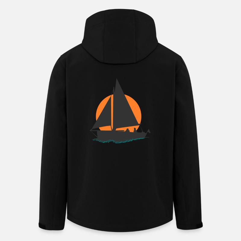 Sailboat - Men’s Recycled Softshell Jacket by Stanley/Stella - black