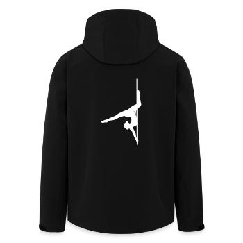 Pole dance figure forme papillon - Veste softshell homme en polyester recyclé Stanley/Stella - noir - Dos - AI Model Male 185 light (185cm)