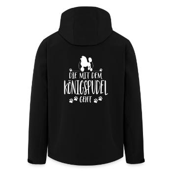 DIE MIT KÖNIGSPUDEL GEHT Wilsigns Hunde Spruch - Recycelte Männer Softshell-Jacke von Stanley/Stella - Schwarz - Hinten - AI Model Male 185 light (185cm)