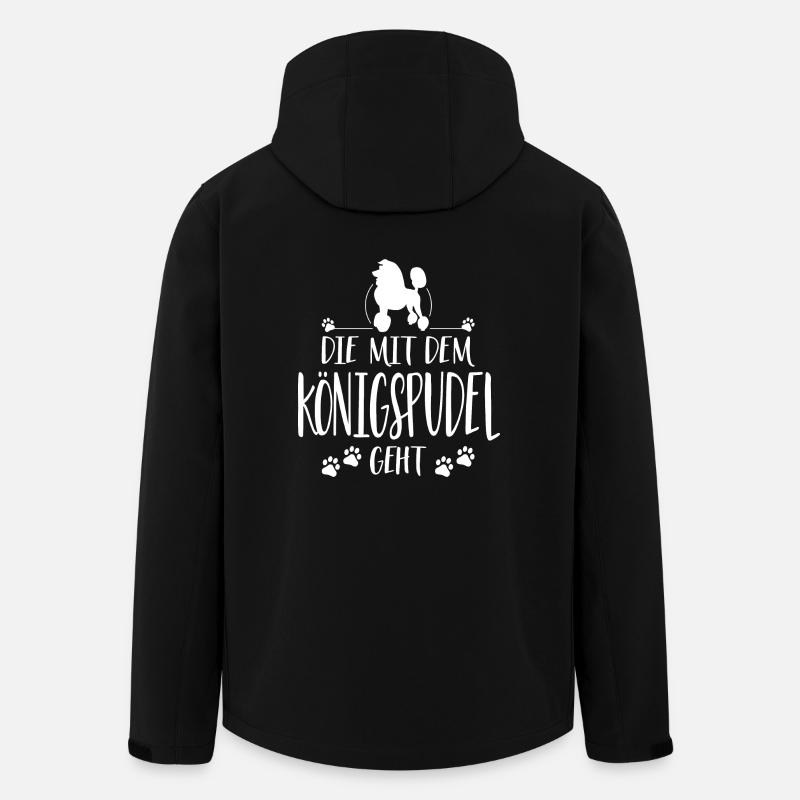 DIE MIT KÖNIGSPUDEL GEHT Wilsigns Hunde Spruch - Recycelte Männer Softshell-Jacke von Stanley/Stella - Schwarz