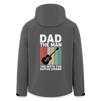 Dad The man The myth The guitar LEGEND - Recycelte Männer Softshell-Jacke von Stanley/Stella - Schwarz - Hinten - AI Model Male 185 light (185cm)