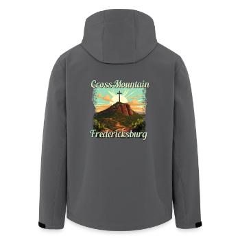 Cross Mountain à Fredericksburg, Texas - Veste softshell homme en polyester recyclé Stanley/Stella - noir - Dos - AI Model Male 185 light (185cm)