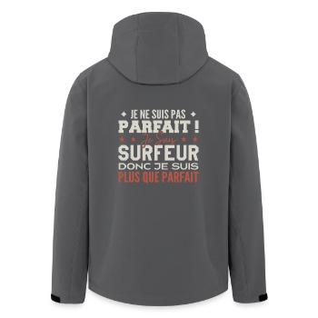 Un Surfeur, le Métier de Rêve Mis à l’Honneur - Veste softshell homme en polyester recyclé Stanley/Stella - noir - Dos - AI Model Male 185 light (185cm)