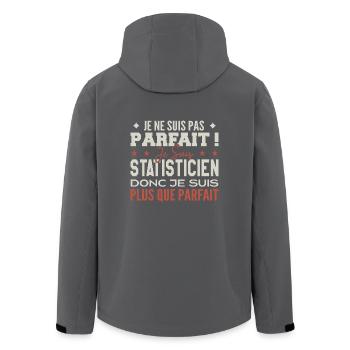 Un Statisticien, le Métier de Rêve Mis à l’Honneur - Veste softshell homme en polyester recyclé Stanley/Stella - noir - Dos - AI Model Male 185 light (185cm)