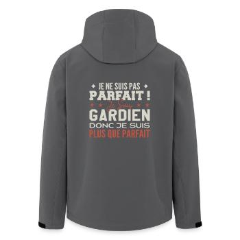 Ein Wächter, der Traumberuf im Rampenlicht - Recycelte Männer Softshell-Jacke von Stanley/Stella - Schwarz - Hinten - AI Model Male 185 light (185cm)