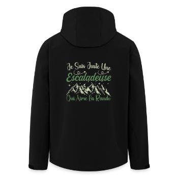 Escaladeuse aventurier passionnée de Randonnée - Veste softshell homme en polyester recyclé Stanley/Stella - noir - Dos - AI Model Male 185 light (185cm)