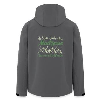 Maîtresse aventurier passionnée de Randonnée - Veste softshell homme en polyester recyclé Stanley/Stella - noir - Dos - AI Model Male 185 light (185cm)