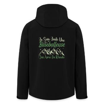 Baseballeuse aventurier passionnée de Randonnée - Veste softshell homme en polyester recyclé Stanley/Stella - noir - Dos - AI Model Male 185 light (185cm)