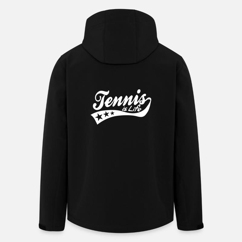 tennis is life - retro - Men’s Recycled Softshell Jacket by Stanley/Stella - black