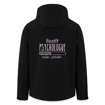 Profession Psychologist In progress Soon psychologist - Men’s Recycled Softshell Jacket by Stanley/Stella - black - Back - AI Model Male 185 light (185cm)
