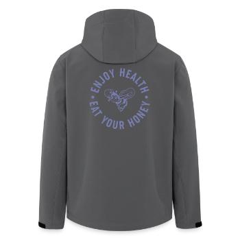 Enjoy health - eat your honey - Men’s Recycled Softshell Jacket by Stanley/Stella - black - Back - AI Model Male 185 light (185cm)