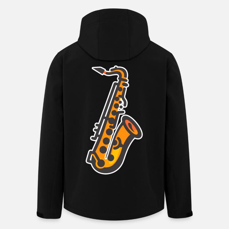 Saxophone Graphics - Men’s Recycled Softshell Jacket by Stanley/Stella - black