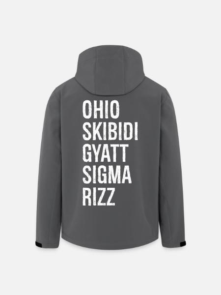 ohio skibidi gyatt sigma rizz - Softshelljakke herre i resirkulert polyester Stanley/Stella - svart